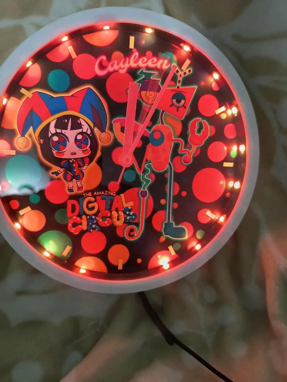 The Amazing Digital Circus LED Pop Art Wall Clock - Multicolor